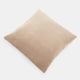 image 7 of OHS 2 x Soft Plain Matte Velvet Cushion Covers, 45x45cm - Natural | Yellow | Natural | 45x45cm | 2