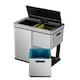 image 7 of Mirage Plus Recycling Sensor Bin 30L+15L+15L | Silver | Stainless Steel | 60L