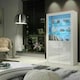 image 7 of White Display Cabinet 100cm Gloss Doors Free LED Modern Tall Unit White