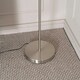 image 2 of ValueLights Maya Brushed Chrome 3 Way Curved Arm Reed Shaded Upright Floor Lamp with LED Bulbs