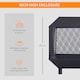 image 5 of Outsunny Metal Square Fire Pit Outdoor Mesh Firepit Brazier w Lid, Log Grate, Poker for Backyard, Camping, Bonfire, Wood Burning Stove, 44 x 44 x 40cm, Black