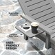 image 4 of Outsunny Set of 2 Resin Reclining Sun Loungers for Garden, Dark Grey 