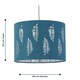 image 6 of First Choice Lighting Fern Teal Cut Out 30cm Pendant Lightshade Green | Silver