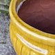 image 6 of Primrose Rib Textured Glazed Terracotta Round Planter In Gloss Yellow 22cm