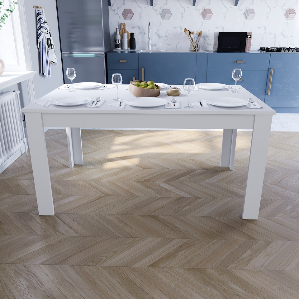 image 1 of Vida Designs Medina 6 Seater Dining Table, White