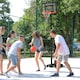 image 10 of SPORTNOW 2.6-3.1m Basketball Hoop and Stand w/ Weighted Base, Wheels, Black