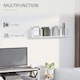 image 4 of HOMCOM Wooden Wall-Mounted Storage Media Display Shelf Center Rack, White