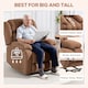 image 7 of HOMCOM Power Lift Recliner Chair with Massage, Linen Overstuffed Lift Chair for Elderly, Electric Recliner Armchair with Footrest, Remote Control and Side Pocket, for Living Room, Brown | Brown | Brown