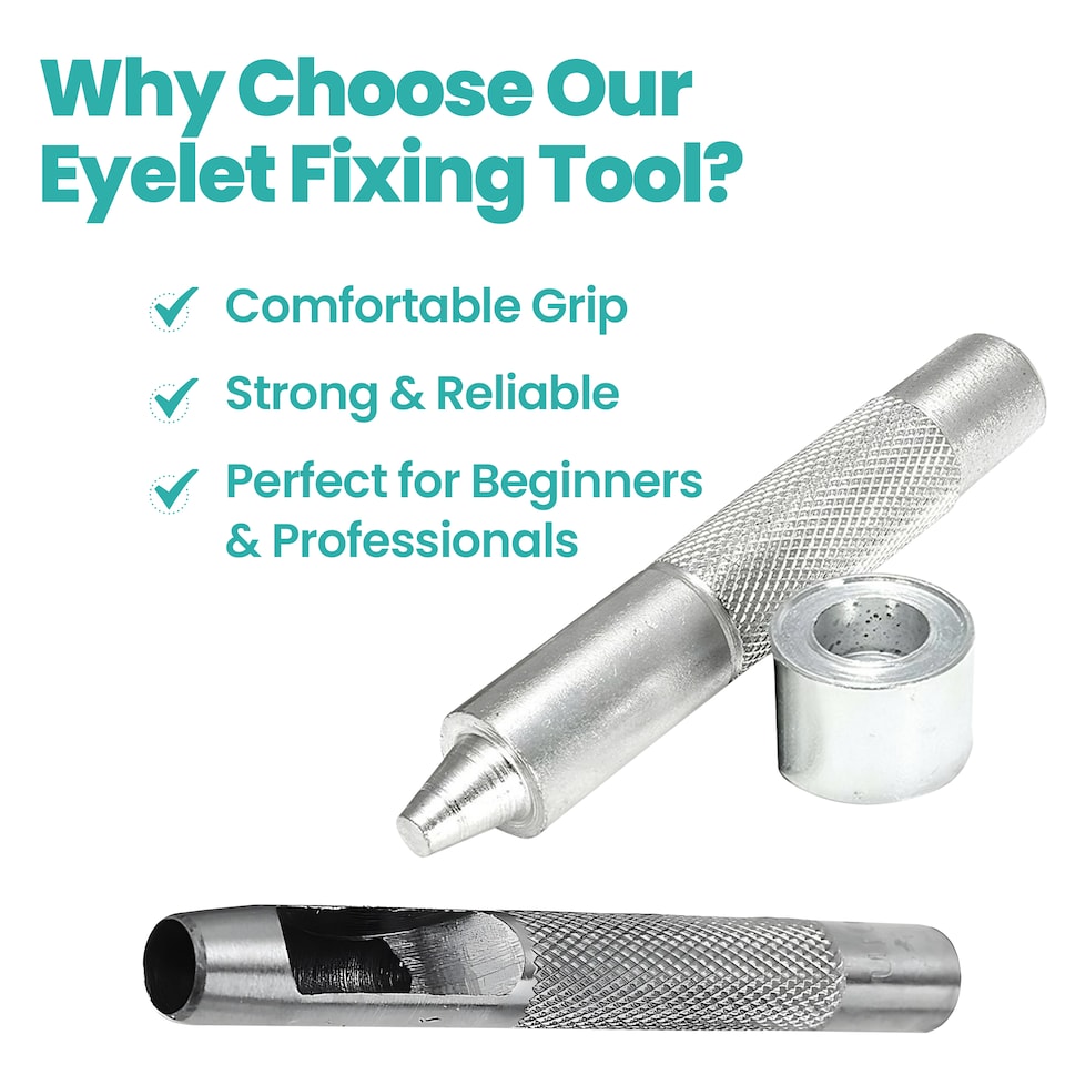 image 1 of 14/15mm Eyelet Grommet Fixing Tool Set for Banners & Shoes