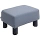 image 1 of HOMCOM Ottoman Footrest Seat Chair Footstool Microfiber Cloth Home Office Grey