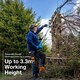 image 3 of Hyundai 20V Cordless Pole Saw, 2Ah Battery and Charger, Lightweight and Telescopic reach | HY20CPS