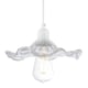 image 2 of Designer Ribbed Clear Glass Pendant Light Shade with Wavy Ruffled Edge