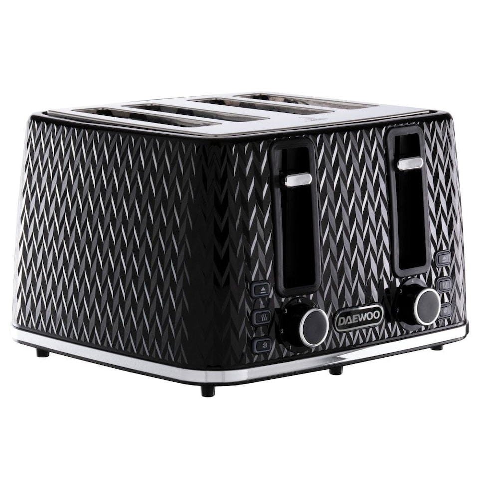 image 1 of Daewoo Argyle Kettle Toaster And Microwave Set Black