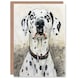 image 1 of Greeting Card Sweet Gazing Dalmatian Dog Lover Watercolour Birthday
