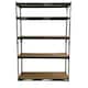 image 1 of Garage Shelving 122cm Wide & 183cm High Heavy Duty 5 Tier Multipurpose Metal Racking Unit  / Warehouse Shelving Storage in Black