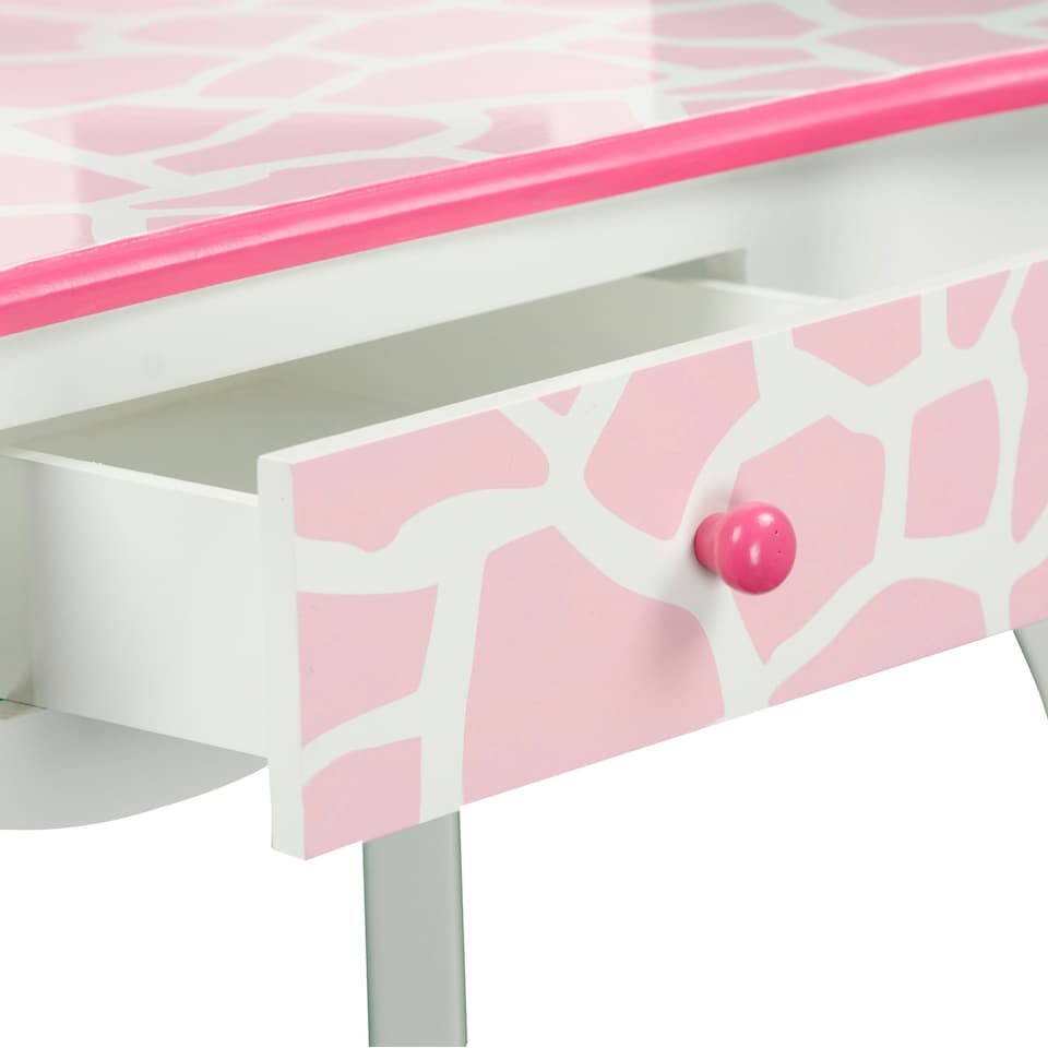 image 1 of Teamson Kids Gisele Giraffe Prints Play Vanity Set