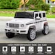 image 3 of HOMCOM Mercedes Benz G500 Licensed 12V Kids Electric Ride On Car Toy with Parental Remote Control Battery-powered 2 Motors Music Lights MP3 for 3-8 Years Old White