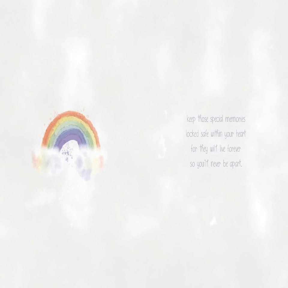 image 1 of Rainbow Design Thinking Of You After Loss Of A Pet Pet Sympathy Card