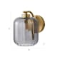 image 8 of ValueLights Amelie Pair Gold Ribbed Glass Lamp Wall Light & Bulbs | Gold