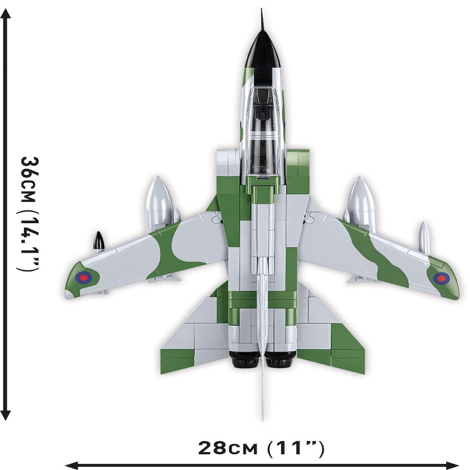 image 1 of Panavia Tornado GR.1 RAF brick plane model - COBI 5852 - 520 bricks