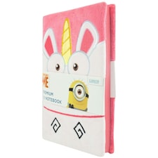 Despicable Me Unicorn Fluffy A5 Notebook - Pink/White - One Size