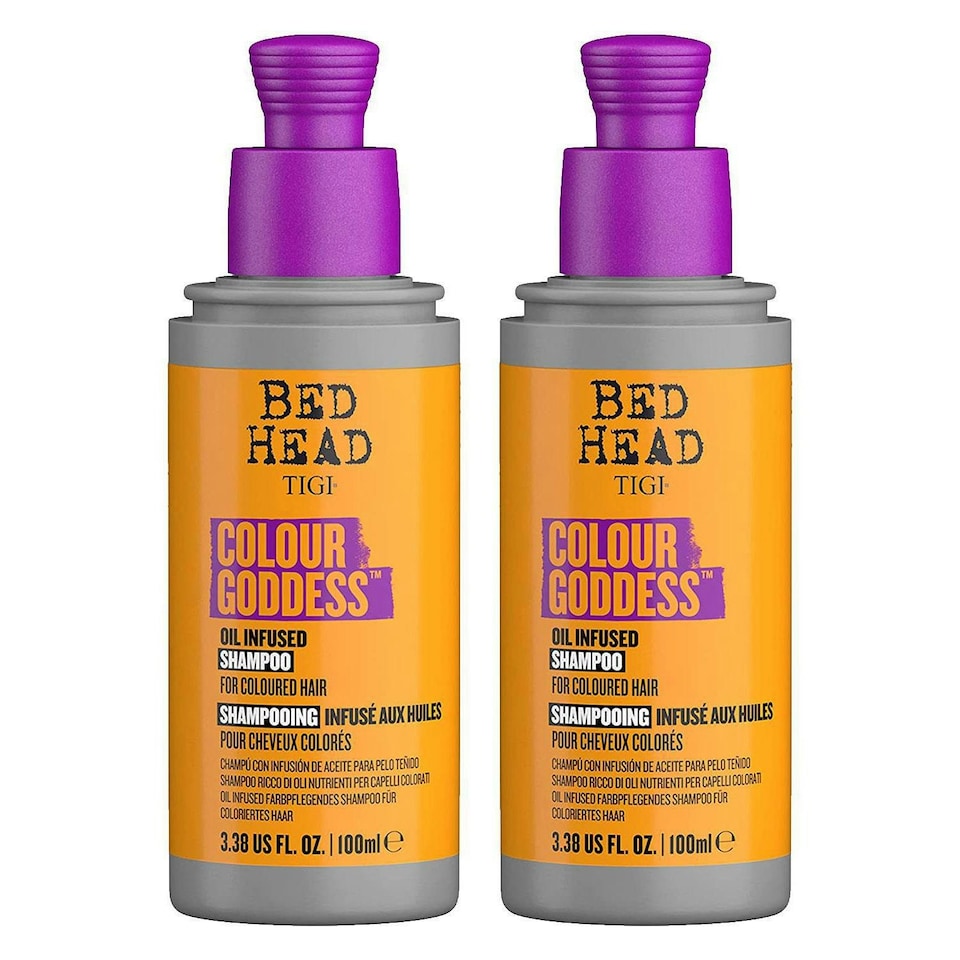 image 1 of Bed Head by TIGI Colour Goddess Oil Infused Shampoo for Coloured Hair, 100ml, 2pk
