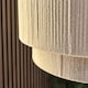 image 4 of CGC Savina Cream Fine Cotton String Large Two-Tier Drum Lampshade