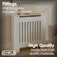 image 6 of Small White Wooden Slatted Grill Radiator Cover MDF Cabinet