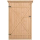 image 6 of Outsunny Garden Shed Outdoor Tool Storage w/ 2 Shelve 75 x 56 x115cm Natural