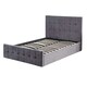 image 1 of Ottoman Storage Bed grey 3ft single velvet cushioned bedroom