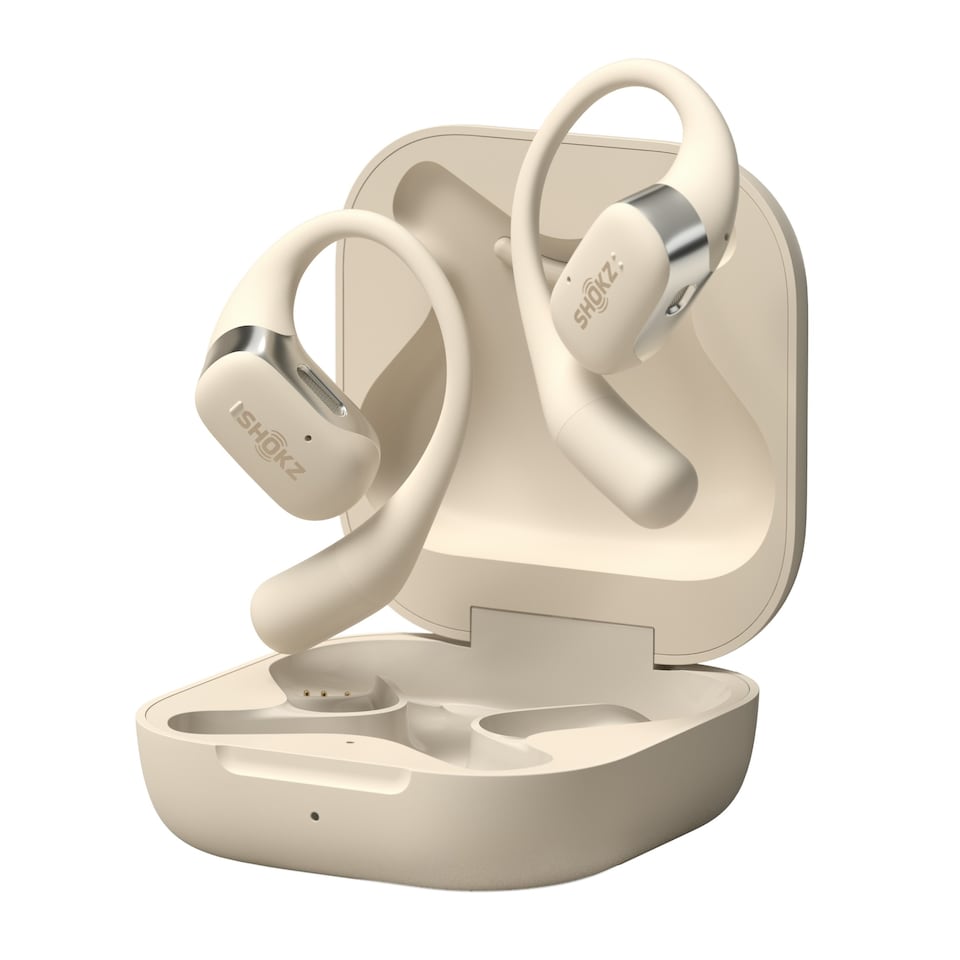 image 1 of SHOKZ OPENFIT BEIGE SPORTS HEADPHONES