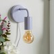 image 2 of ValueLights Jordy Pair of - Plug in Colour Pop Lilac Easy Fit Wall Lights