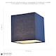 image 6 of Contemporary and Stylish Midnight Blue Linen Fabric Square 16cm Lamp Shade | Blue