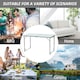 image 6 of Outsunny 4ft Aluminium Portable Folding Camping Picnic Table Outdoor Garden