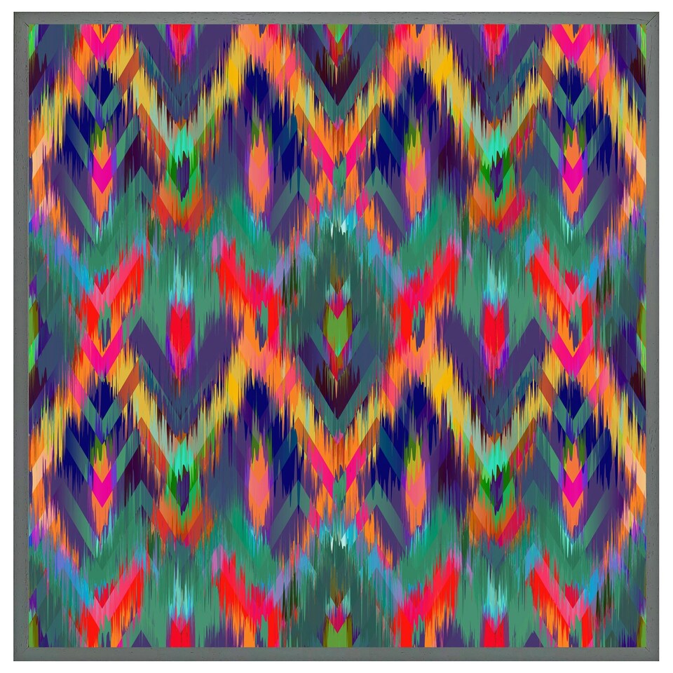image 1 of Abstract ethnic ikat pattern (Picture Frame) White | XL