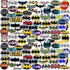 Batman Deluxe Stickers (Pack of 100) - Multicoloured - One Size