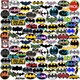 image 1 of Batman Deluxe Stickers (Pack of 100) - Multicoloured - One Size
