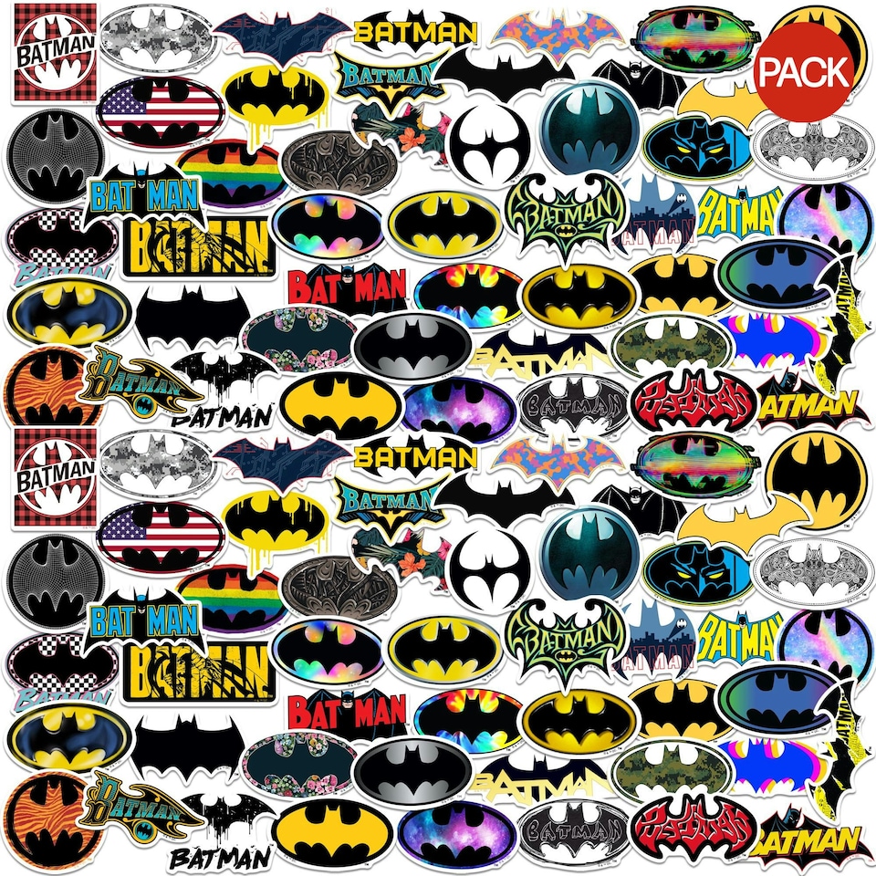 image 1 of Batman Deluxe Stickers (Pack of 100) - Multicoloured - One Size