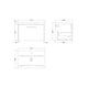 image 2 of Balterley Winshill Contemporary 1 Drawer Wall Hung Vanity Unit with Mid-Edge Basin, Metallic Slate, 600mm