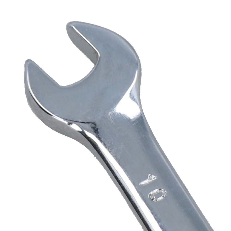 image 1 of 10mm Metric Combination Spanner Wrench Ring Open Ended 140mm Long 10pk