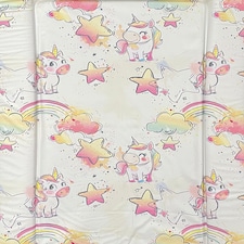 Babybase Padded Changing Mat 74 x 46cm Unicorn Graffiti