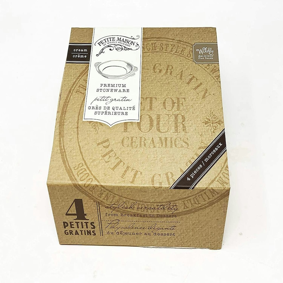 image 1 of Verano Spanish Ceramics Wildly Entertaining Set of 4 Gratin Side Dishes - 17cm Cream