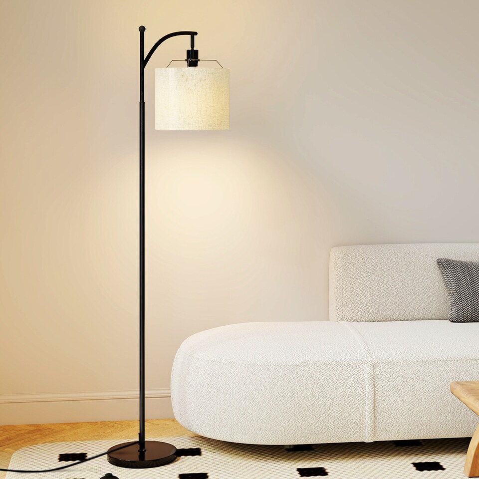 image 1 of Emitto Standing Floor Lamp with LED Light Remote Foot Switch for Living Room