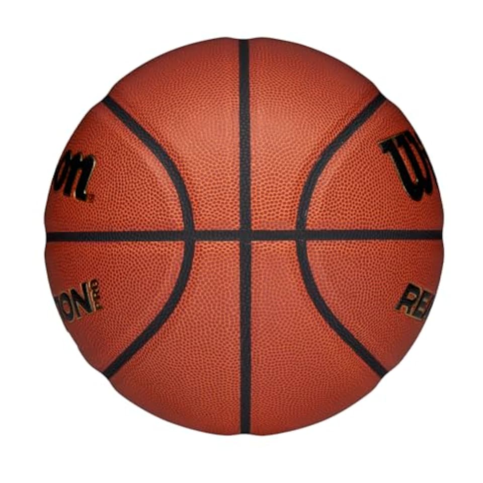 image 1 of Wilson Reaction Pro Basketball, Made From Durable Composite Materials With Vlc Technology, Colour: Brown/Gold, Size: 5