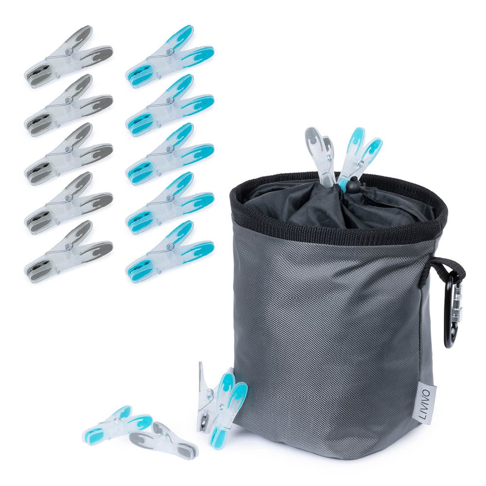 Livivo Waterproof Peg Bag with 50 Heavy Duty Pegs