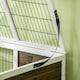 image 8 of PawHut Rabbit Hutch, Elevated Guinea Pig Cage w/ Openable Roof & Tray, Brown