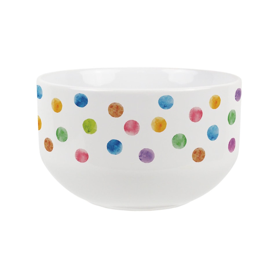 image 1 of Polka Dots Ceramic Bowl - Set of 6