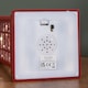 image 8 of 25cm Battery Operated Light up Christmas Phone Box Water Spinner with Snowman Scene & LEDs