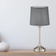 image 4 of Set of 2 Chester - Brushed Nickel Lamps | Chrome | Grey | Large | 2