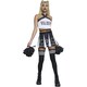 image 3 of Fever Womens/Ladies Vampire Cheerleader Costume Set - Black/White - L Black | L